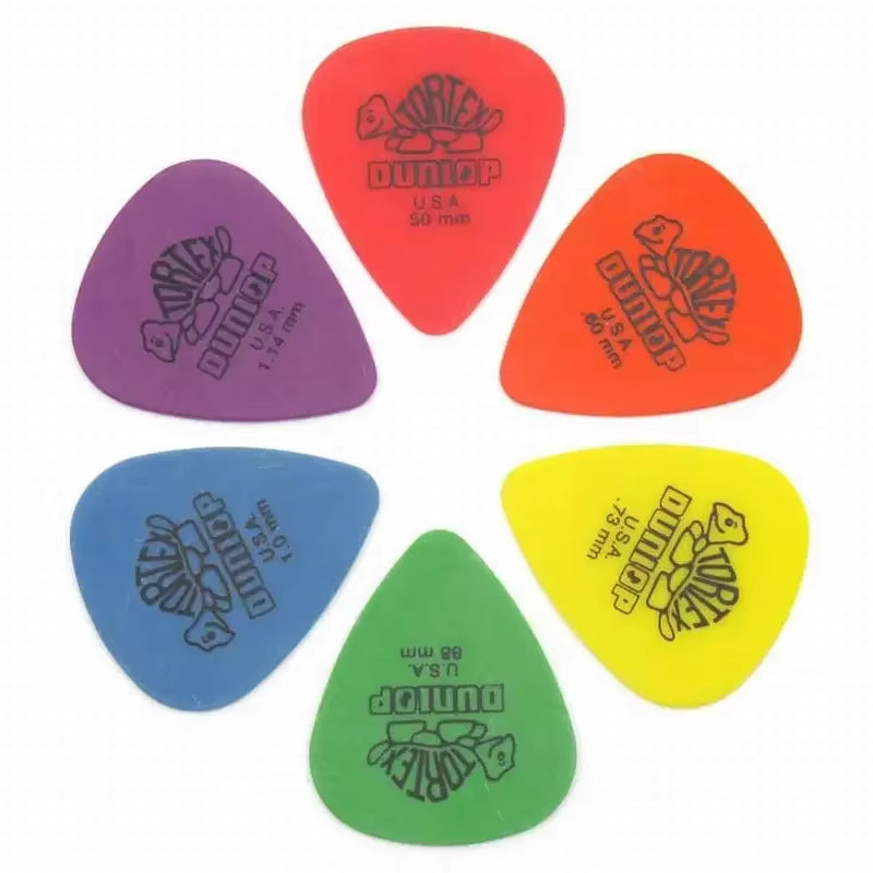 10Pcs Dunlop Guitar Picks Electric Guitar Parts Picks Accessories 6 Kinds Thickness Picks Acoustic Guitar