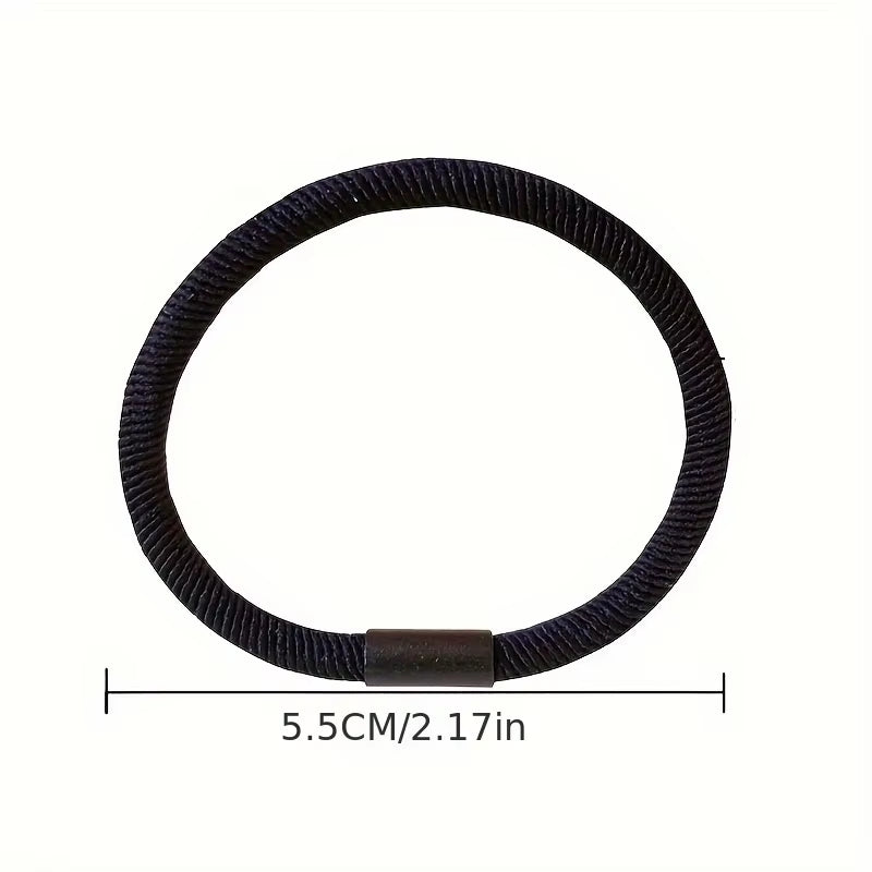 10Pcs/Set Hair Ties Basic Plain Color Thick High Elasticity Elastic Hair Band Ponytail Holder Rubber Band Women Hair Accessories