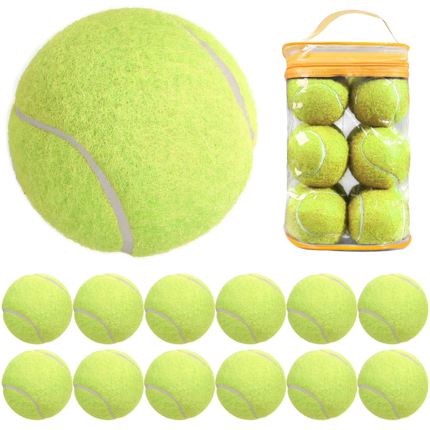12 Packs Pressure Matching and Training Tennis Balls Sports Beach Tennis Tennis Practice
