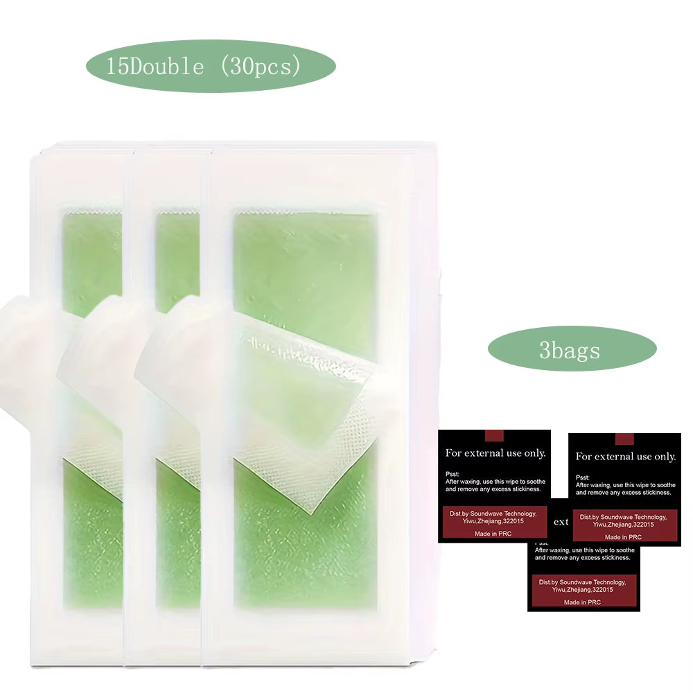 20Pcs Hair Removal Wax Paper for Lips, Facial Beard, Lips, Eyebrows, High Bikini Line, Multi-Purpose Hair Removal Wax Paper