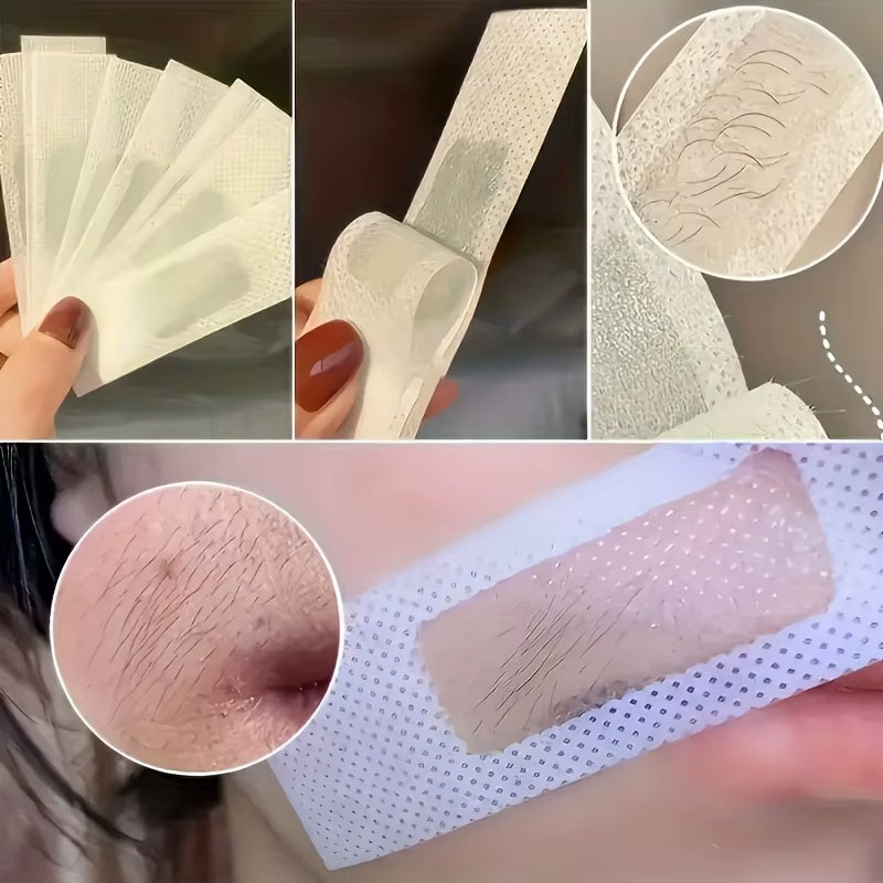 20Pcs Hair Removal Wax Paper for Lips, Facial Beard, Lips, Eyebrows, High Bikini Line, Multi-Purpose Hair Removal Wax Paper