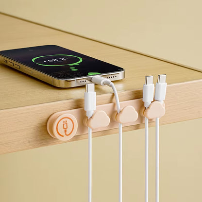 Worthbuy Desktop Cute Cable Organizers Holder Clips Desk Tidy Organiser Self Adhesive Cable Management Office Wire Cord Holder