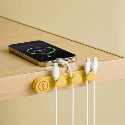 Worthbuy Desktop Cute Cable Organizers Holder Clips Desk Tidy Organiser Self Adhesive Cable Management Office Wire Cord Holder